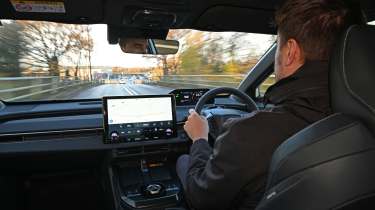 Alastair Crooks driving the Toyota bZ4X